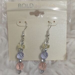 New BOLD elements Pastel Beaded Earrings